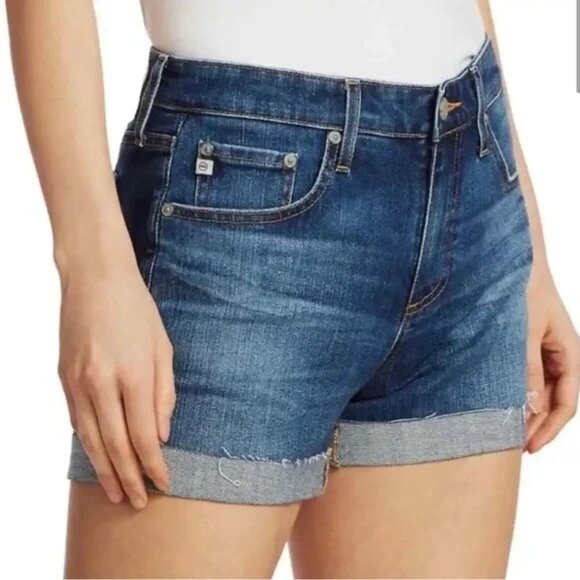 Adriano Goldschmied Womens 27 The Hailey Ex Boyfriend Roll Up Shorts